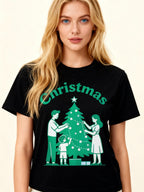 Graphic T-shirt - Kids & Adult Christmas Matching Tee (Minimal Tree)