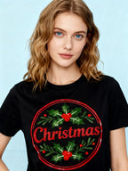 Graphic T-shirt - Kids & Adult Christmas Matching Tee (Wreath-style)