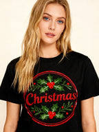 Graphic T-shirt - Kids & Adult Christmas Matching Tee (Wreath-style)