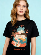 Graphic T-shirt - Brothers & Sisters Matching Tee (Cousins R US, text costomisable)