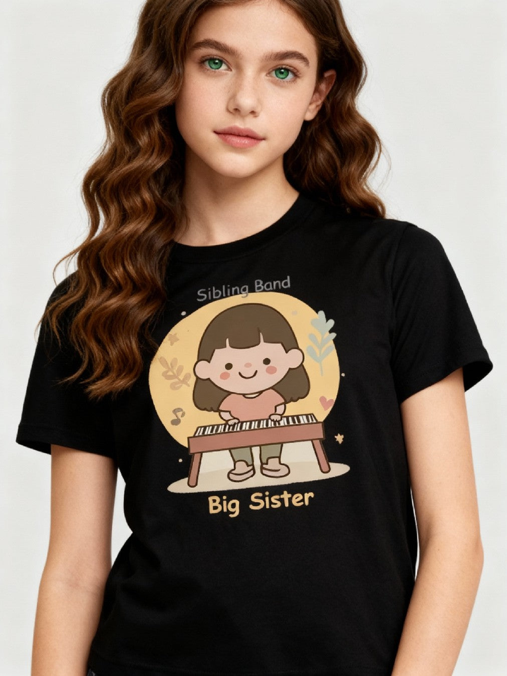 Graphic T-shirt - Piano Girl Matching Tee (Sibling Band)