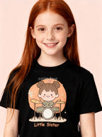 Graphic T-shirt - Drums Girl Matching Tee (Sibling Band)