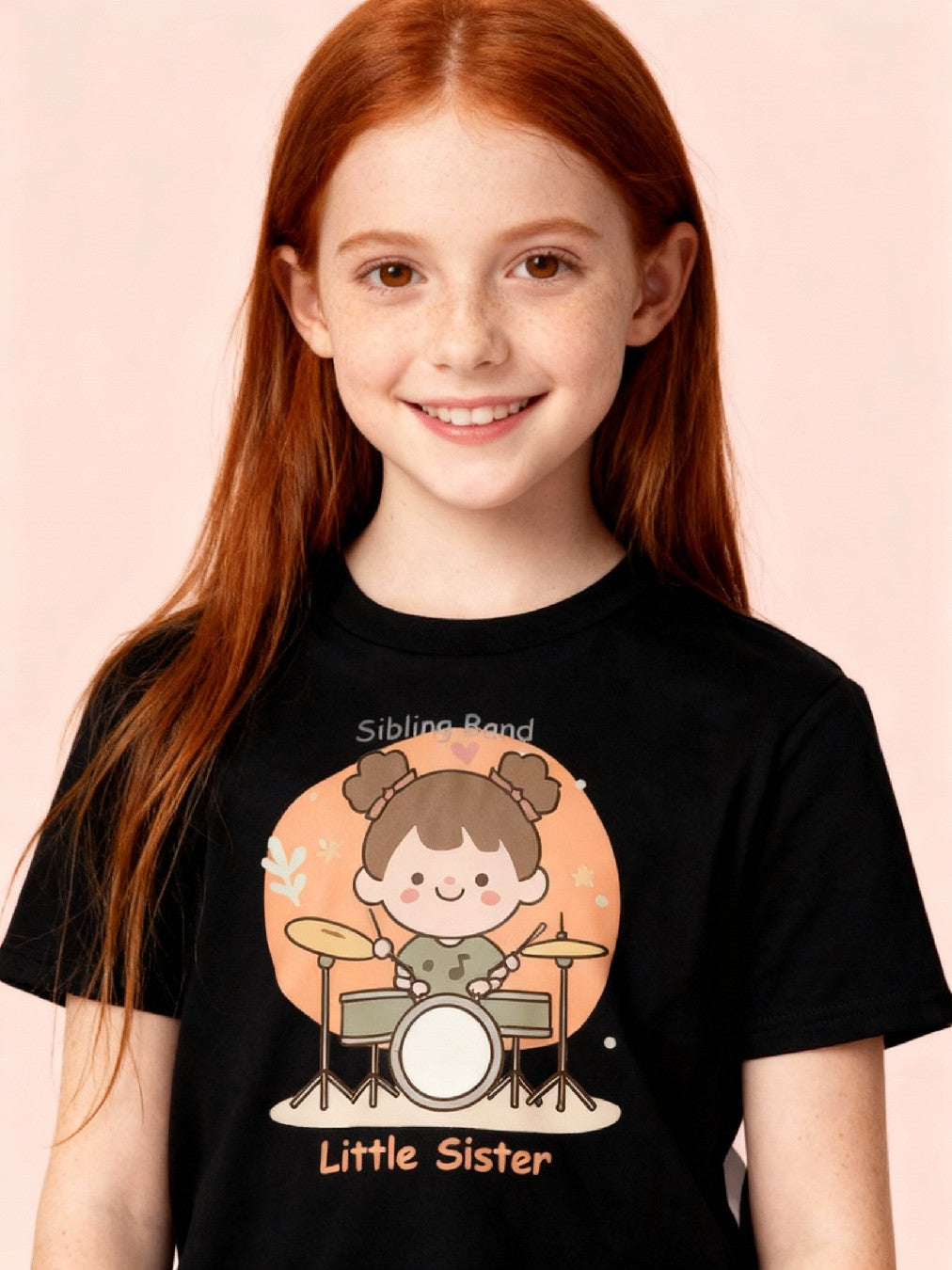 Graphic T-shirt - Drums Girl Matching Tee (Sibling Band)