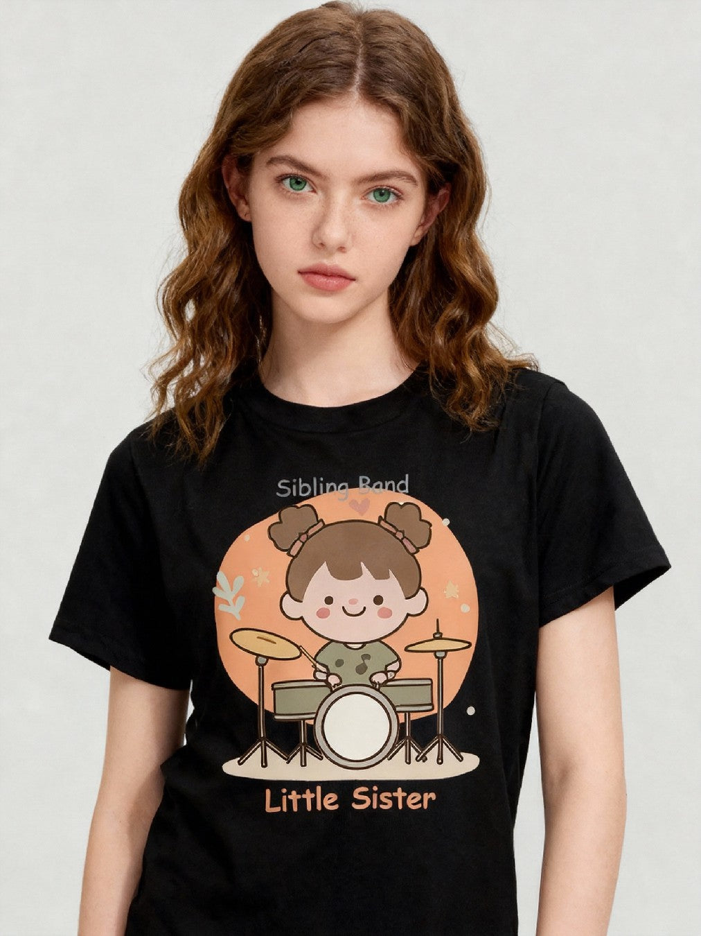 Graphic T-shirt - Drums Girl Matching Tee (Sibling Band)