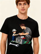 Graphic T-shirt - Dad & Me Matching Tee (Dad's Little Helper)