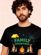 Graphic T-shirt - Kangaroo & Tent Matching Tee (Family Adventure)