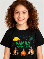 Graphic T-shirt - Kangaroo & Tent Matching Tee (Family Adventure)