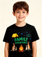 Graphic T-shirt - Kangaroo & Tent Matching Tee (Family Adventure)