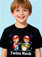 Graphic T-shirt - Twins Matching Tee (Twins Rock)