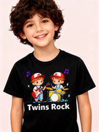 Graphic T-shirt - Twins Matching Tee (Twins Rock)