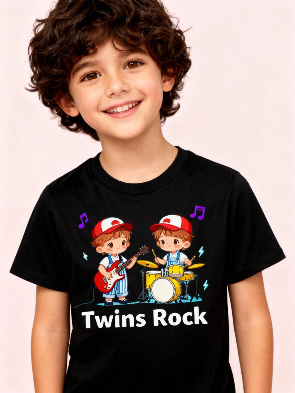 Graphic T-shirt - Twins Matching Tee (Twins Rock)