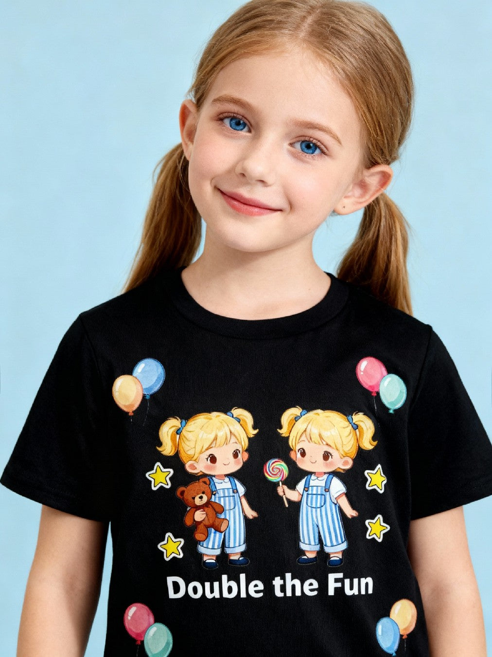Graphic T-shirt - Twins Matching Tee (Double The Fun)