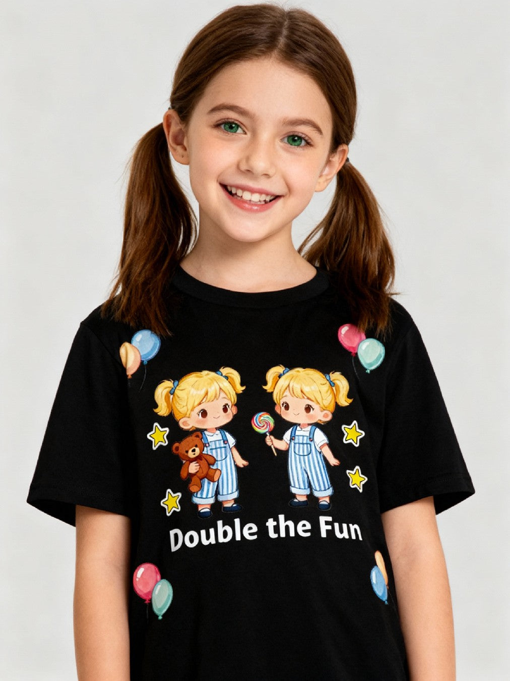 Graphic T-shirt - Twins Matching Tee (Double The Fun)