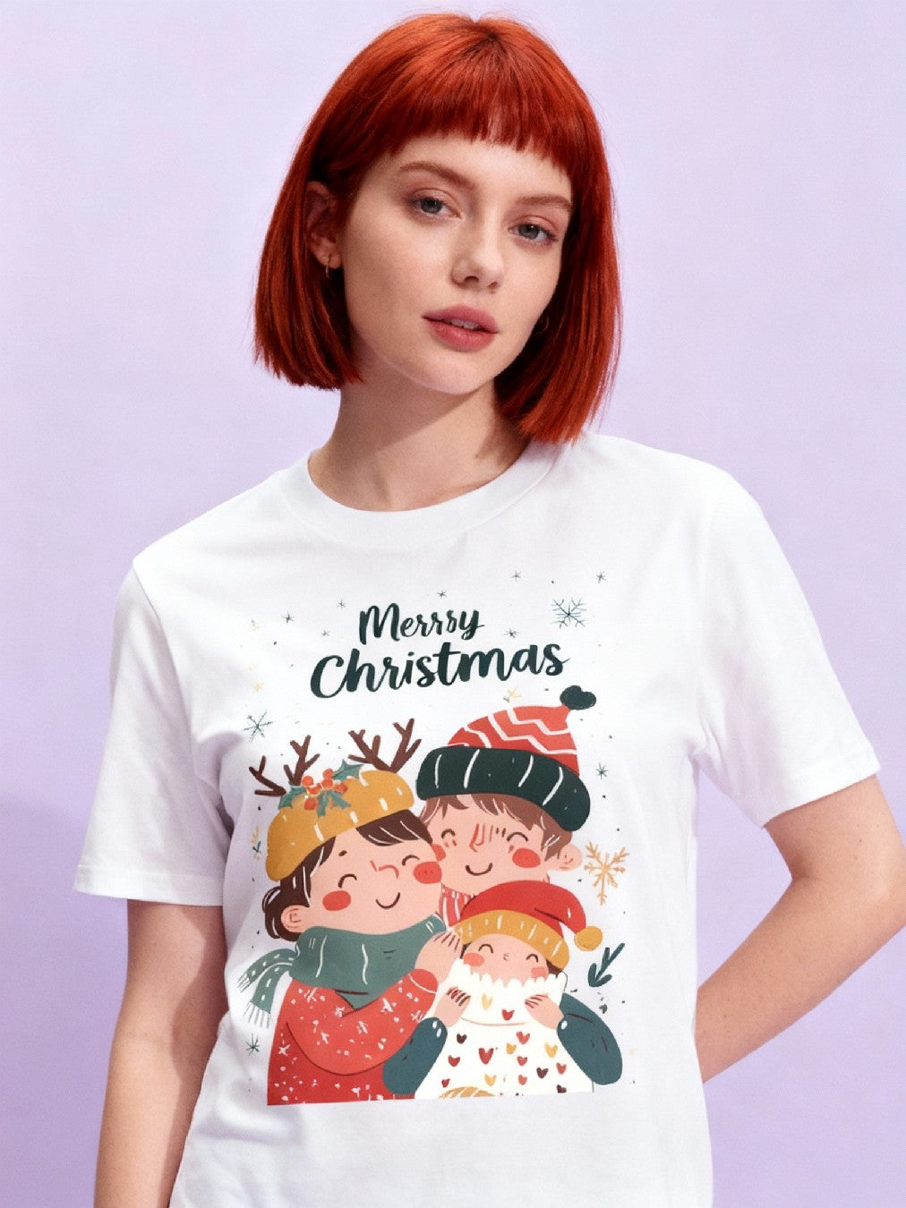 Graphic T-shirt - Kids & Adult Christmas Matching Tee (Family & Snowflakes)