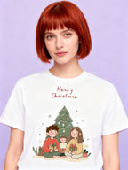 Graphic T-shirt - Kids & Adult Christmas Matching Tee (Family 3 & Tree)