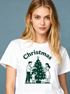 Graphic T-shirt - Kids & Adult Christmas Matching Tee (Minimal Tree)