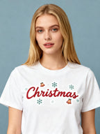 Graphic T-shirt - Kids & Adult Christmas Matching Tee (Classic Minimal)