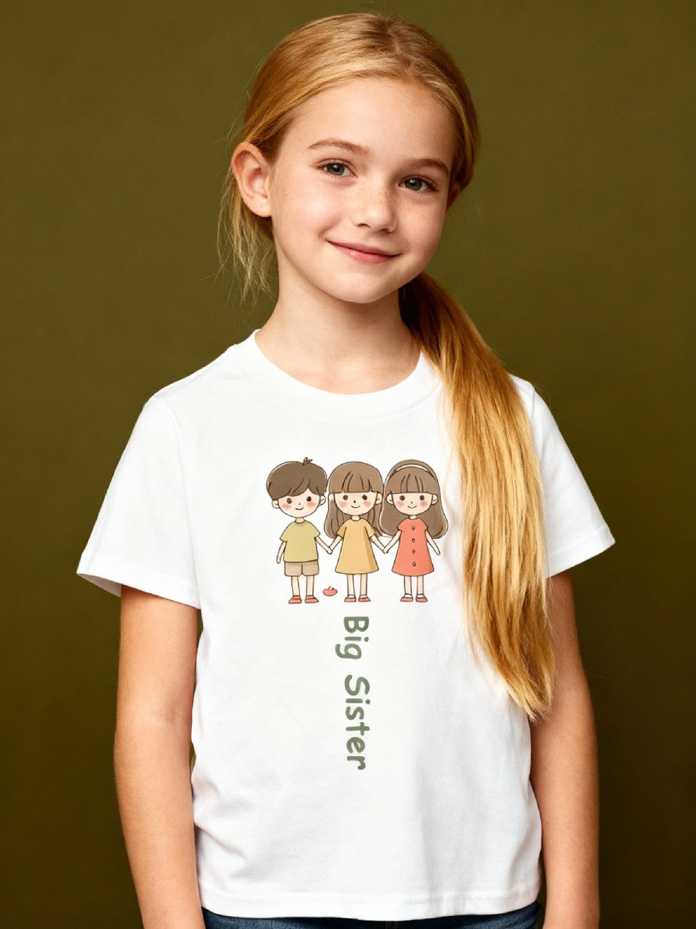 Graphic T-shirt - Siblings Matching Tee (Big Sister)