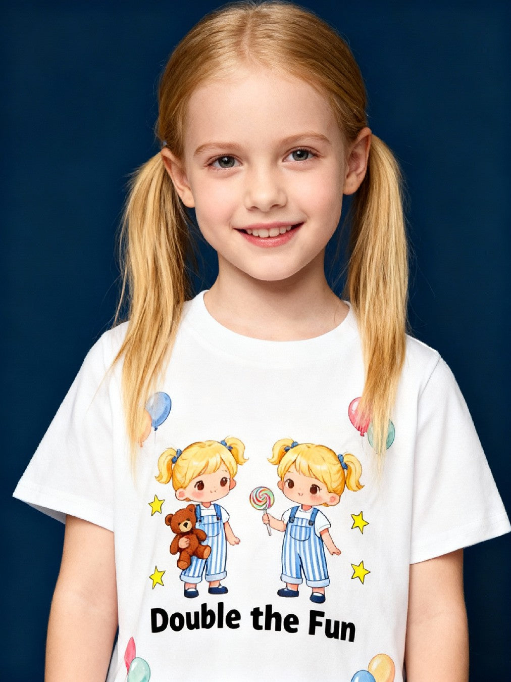 Graphic T-shirt - Twins Matching Tee (Double The Fun)