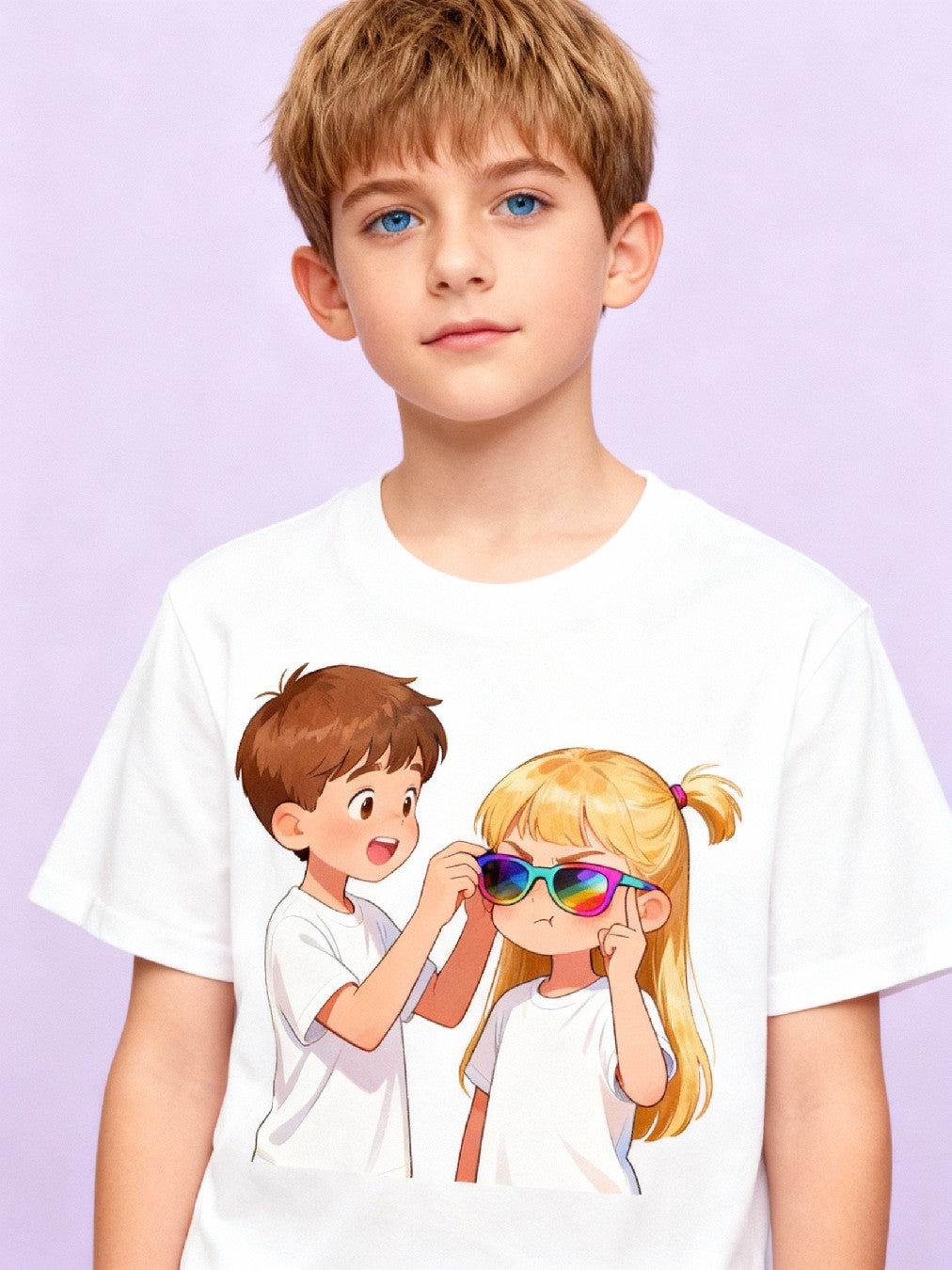 Graphic T-shirt - Twins Matching Tee (Brother & Sister)