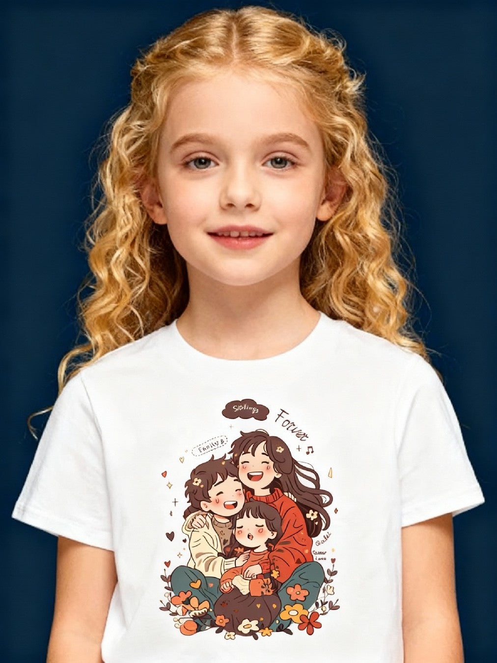 Graphic T-shirt - Sisters & Brothers Matching Tee (Siblings & Family Forever)