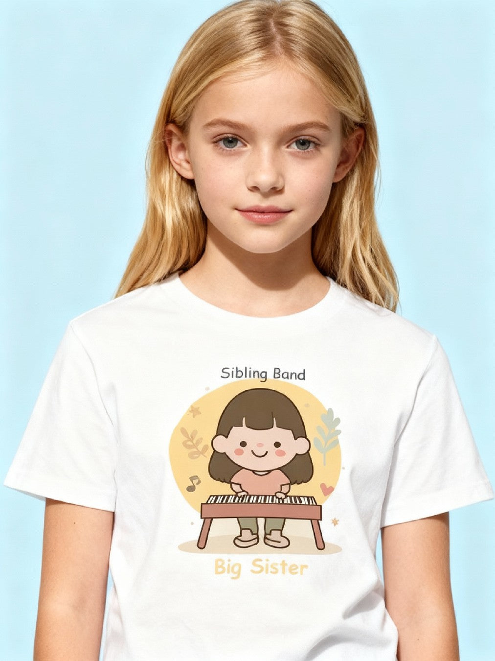 Graphic T-shirt - Piano Girl Matching Tee (Sibling Band)