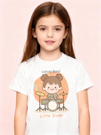 Graphic T-shirt - Drums Girl Matching Tee (Sibling Band)