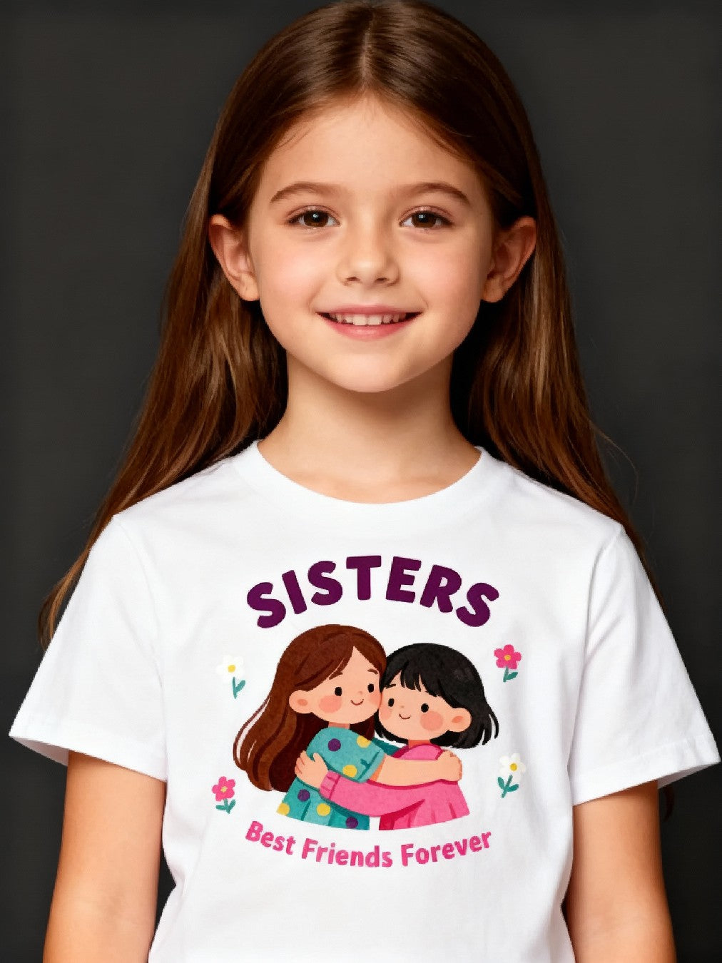 Graphic T-shirt - Sisters Matching Tee (Best Friends Forever)