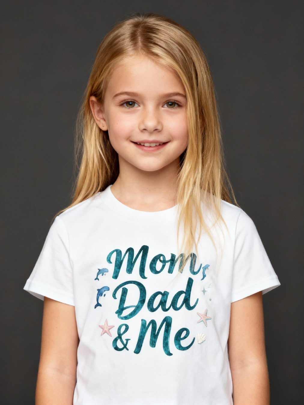 Graphic T-shirt - Dolphin Starfish Matching Tee (Mom, Dad & Me)