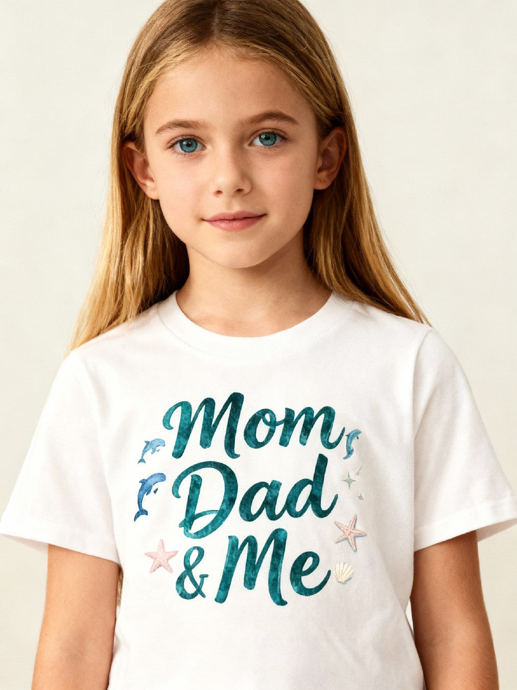 Graphic T-shirt - Dolphin Starfish Matching Tee (Mom, Dad & Me)