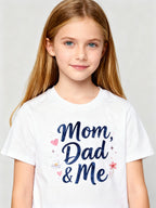 Graphic T-shirt - Heart, Flowers Matching Tee (Mom, Dad & Me)