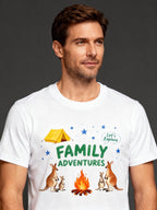 Graphic T-shirt - Kangaroo & Tent Matching Tee (Family Adventure)