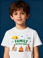 Graphic T-shirt - Kangaroo & Tent Matching Tee (Family Adventure)