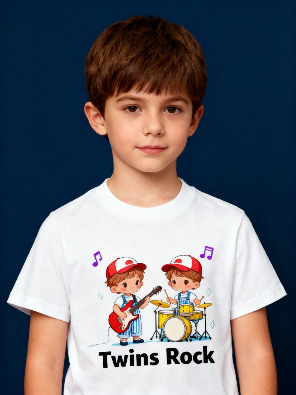 Graphic T-shirt - Twins Matching Tee (Twins Rock)