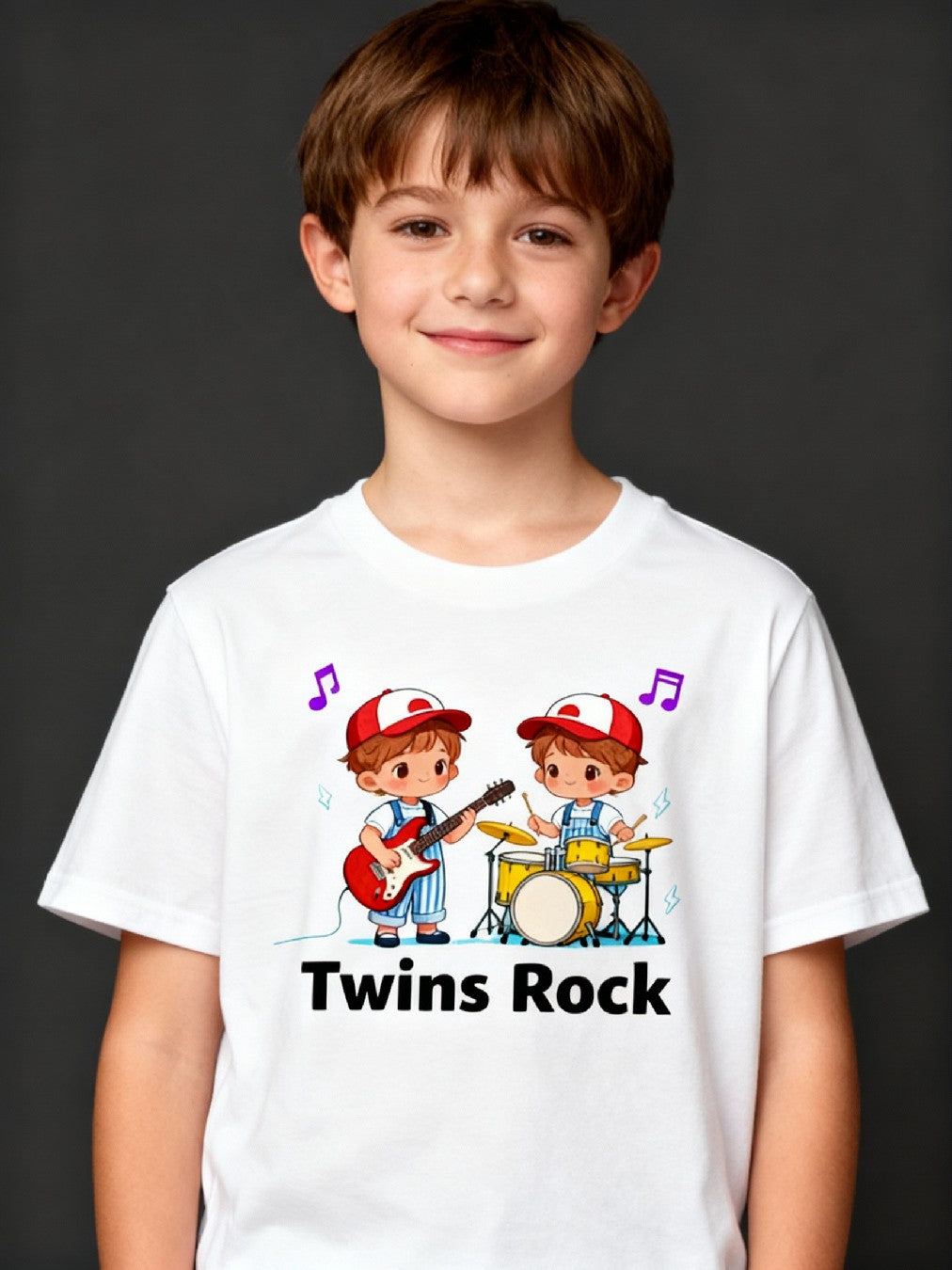 Graphic T-shirt - Twins Matching Tee (Twins Rock)