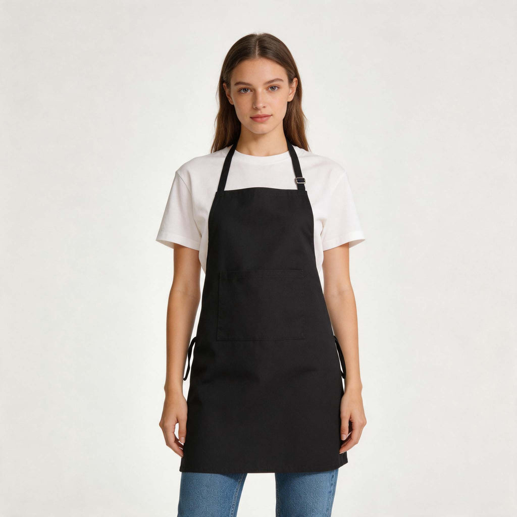 Poly-Cotton Bib Apron | 260gsm Twill with Custom Embroidery
