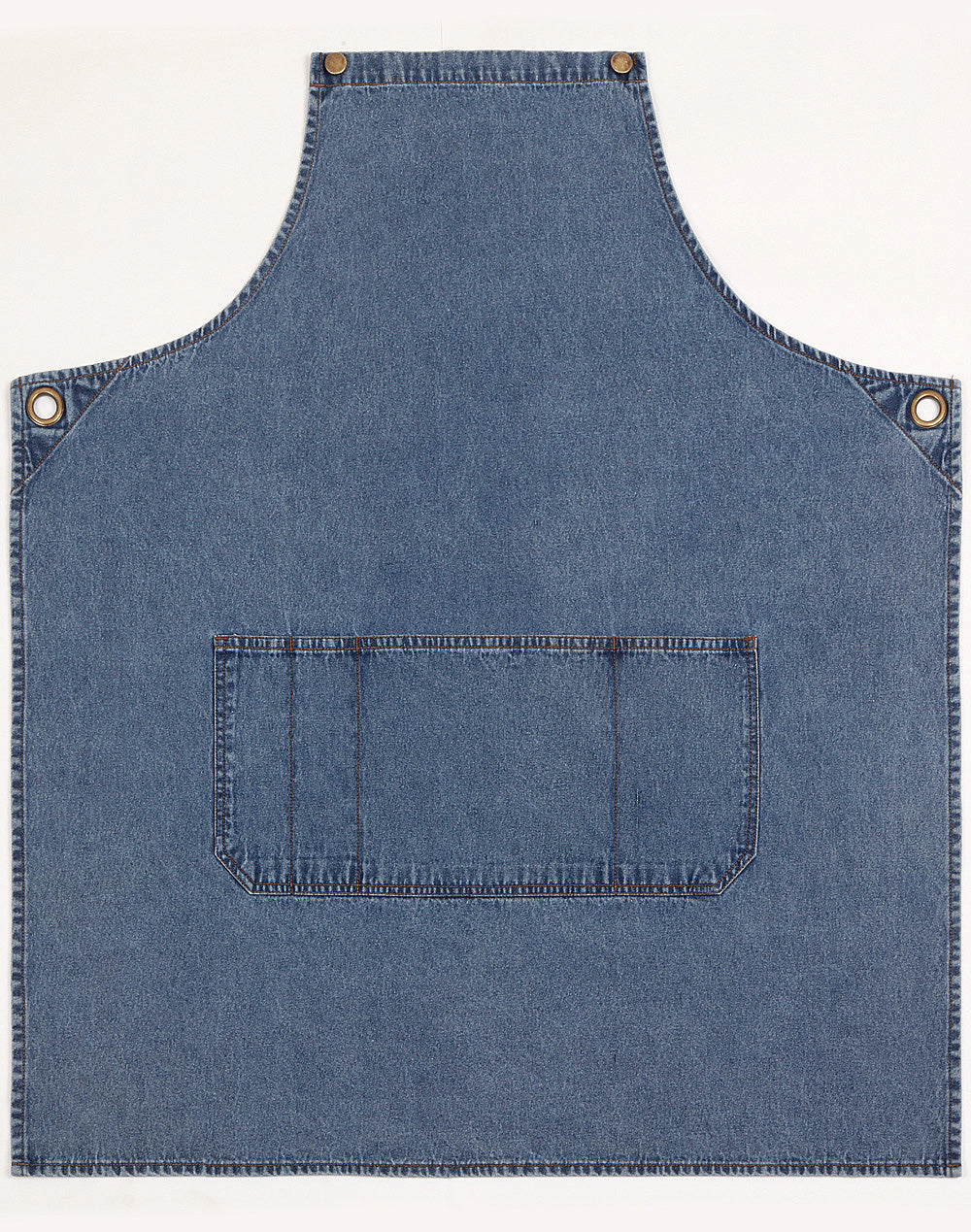 Denim Cross-Back Bib Apron – Custom Printing for Baristas & Café Staff