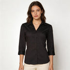 Ladies Executive 3/4 Sleeve Shirt | 120gsm Stretch Shirt with Custom Embroidery