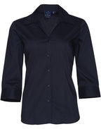 Ladies Executive 3/4 Sleeve Shirt | 120gsm Stretch Shirt with Custom Embroidery