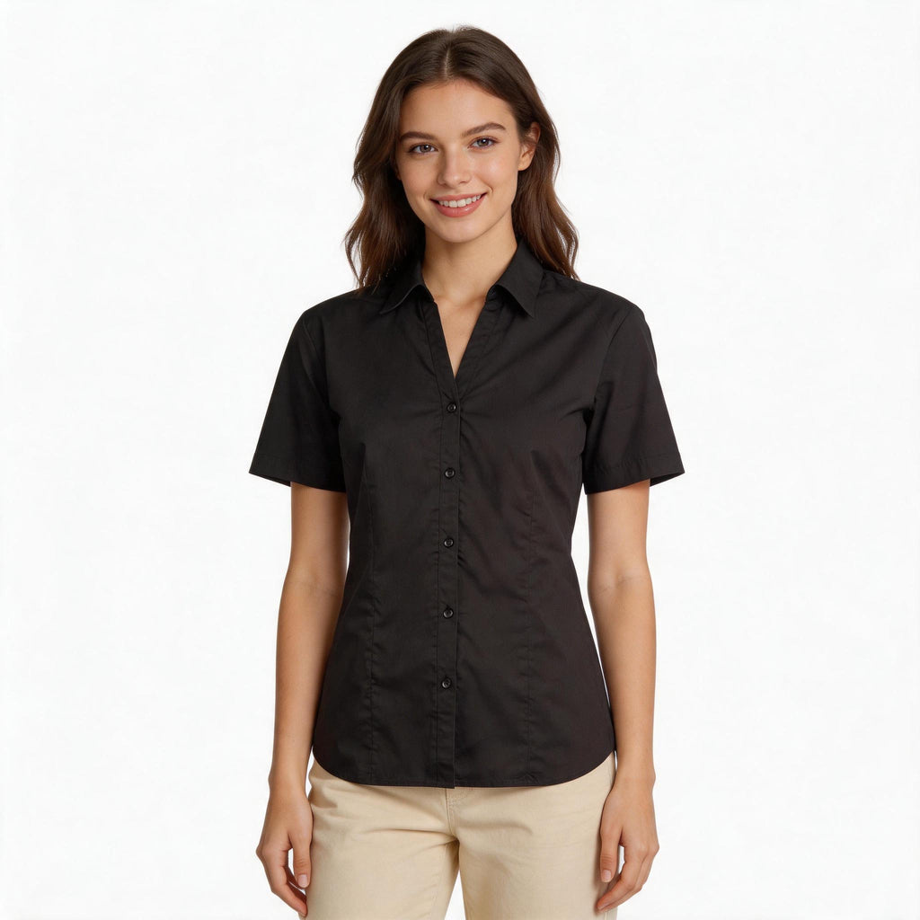 Ladies Executive Short Sleeve Shirt | 120gsm Stretch Shirt with Custom Embroidery