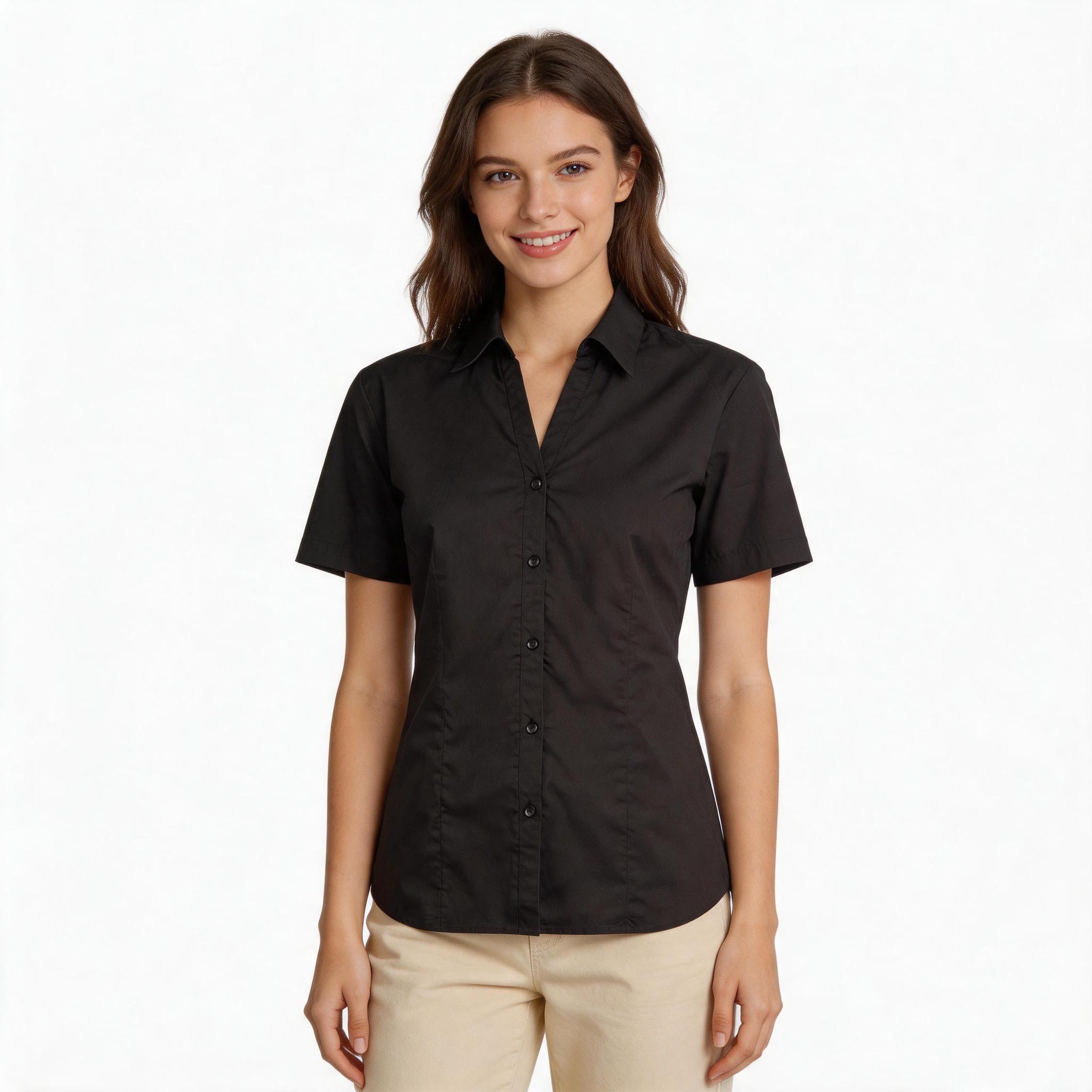 Ladies Executive Short Sleeve Shirt | 120gsm Stretch Shirt with Custom Embroidery