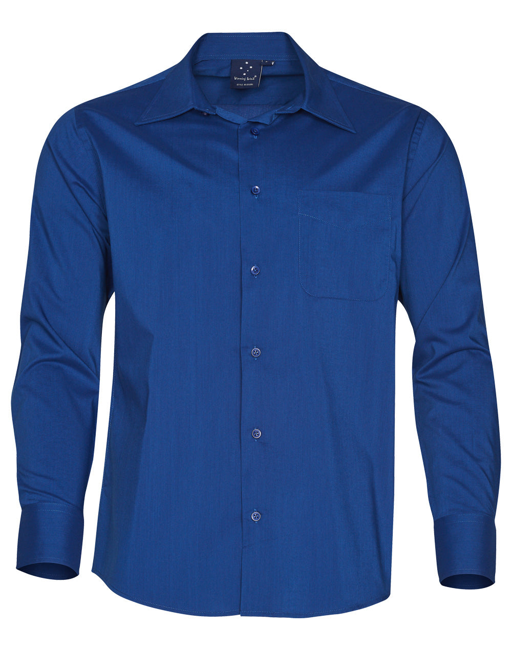 Mens Executive Long Sleeve Shirt | 120gsm Stretch Shirt with Custom Embroidery