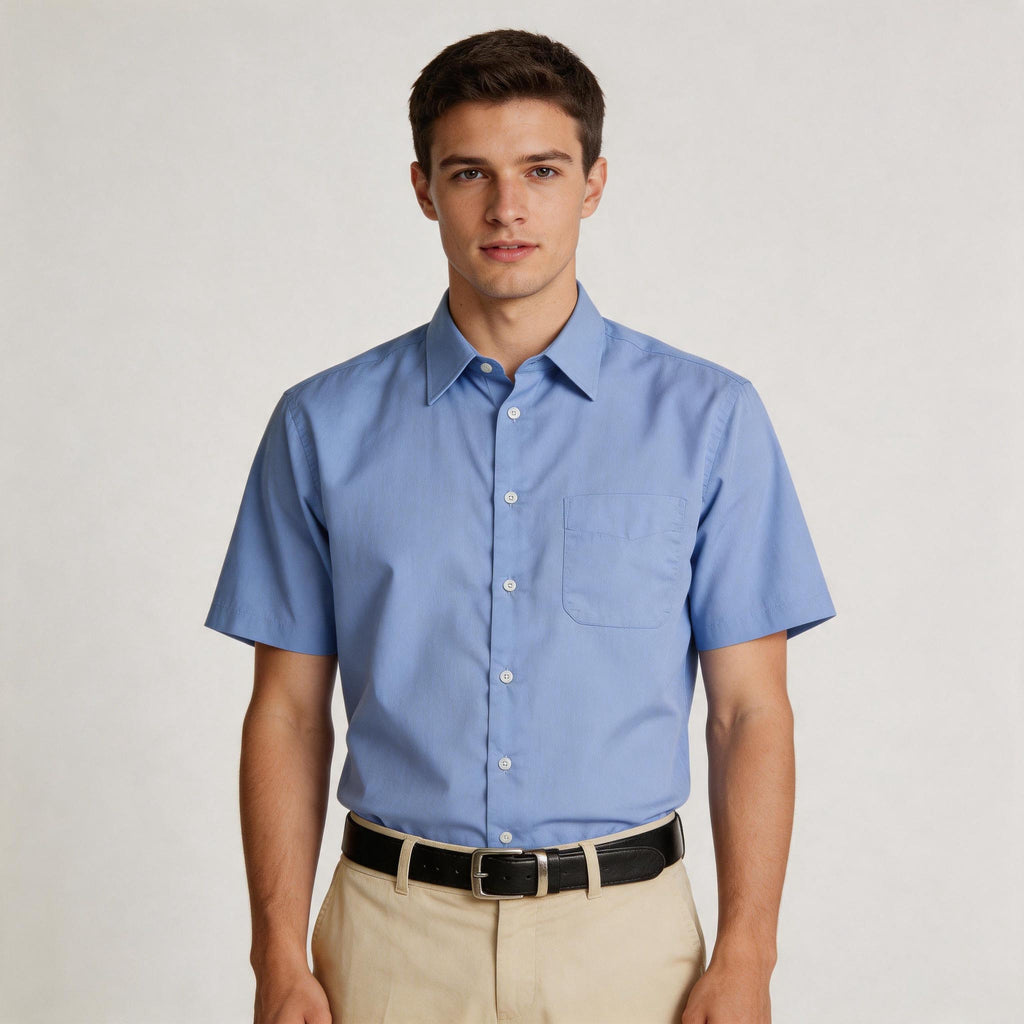 Mens Executive Short Sleeve Shirt | 120gsm Stretch Shirt with Custom Embroidery