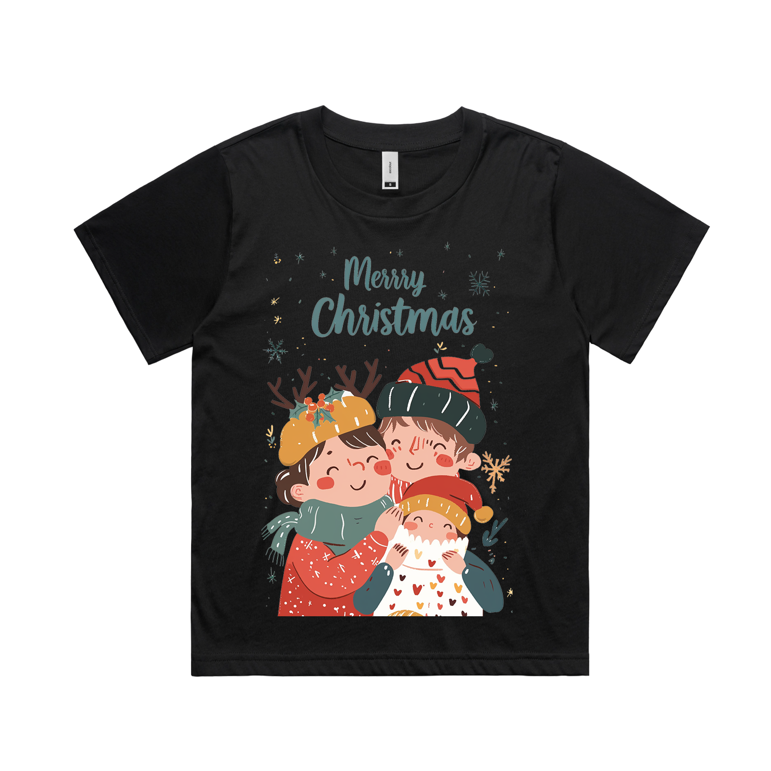 Graphic T-shirt - Kids & Adult Christmas Matching Tee (Family & Snowflakes)
