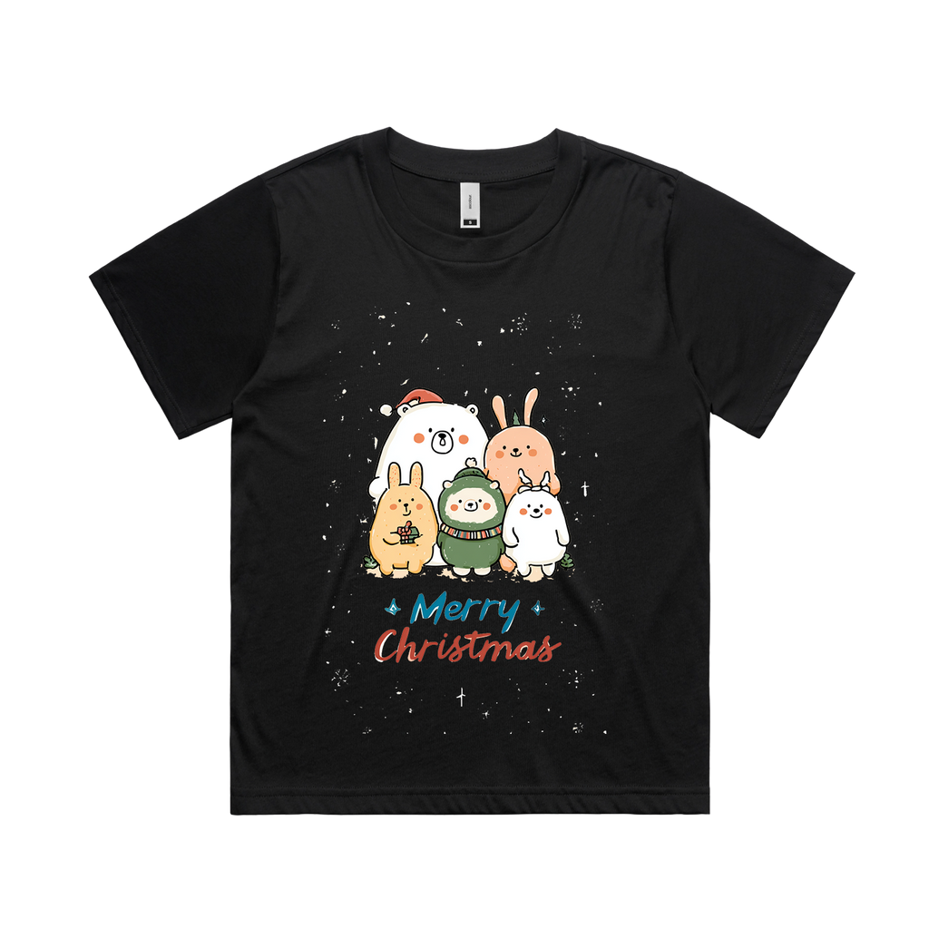 Graphic T-shirt - Kids & Adult Christmas Matching Tee (Animal Family)