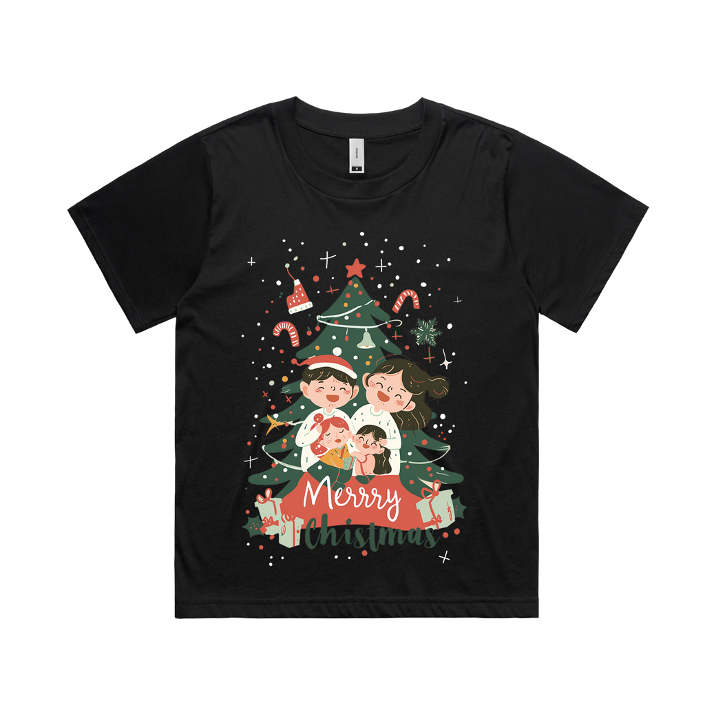 Graphic T-shirt - Kids & Adult Christmas Matching Tee (Tree & Lights)