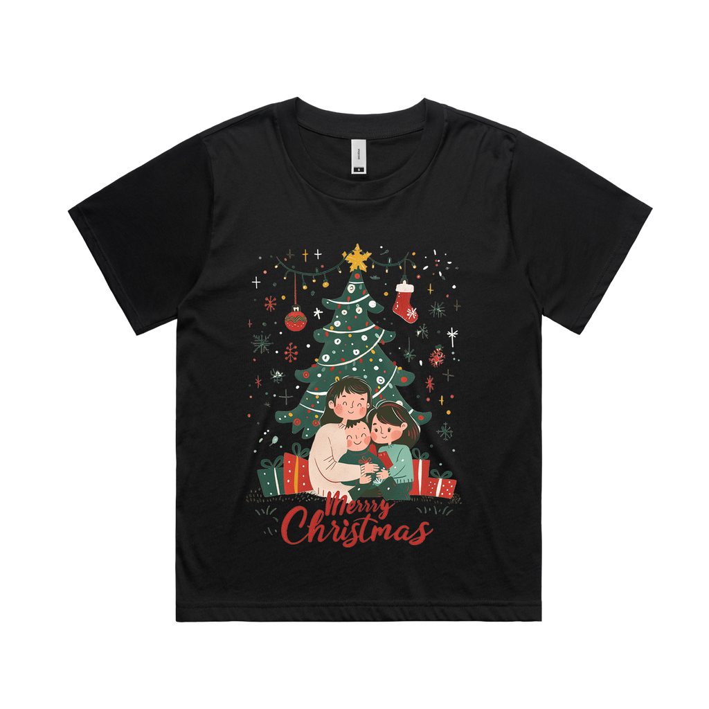 Graphic T-shirt - Kids & Adult Christmas Matching Tee (Tree & Gifts)