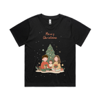 Graphic T-shirt - Kids & Adult Christmas Matching Tee (Family 3 & Tree)