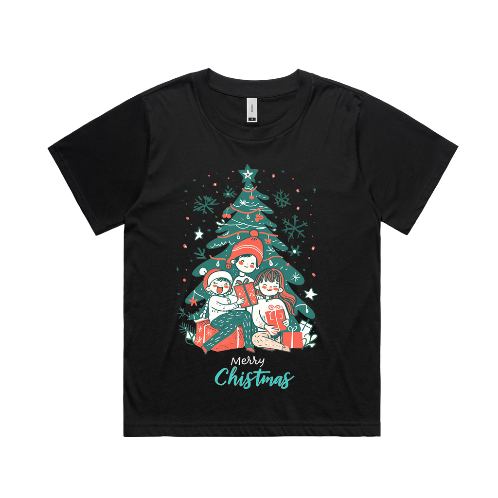 Graphic T-shirt - Kids & Adult Christmas Matching Tee (Children & Tree)