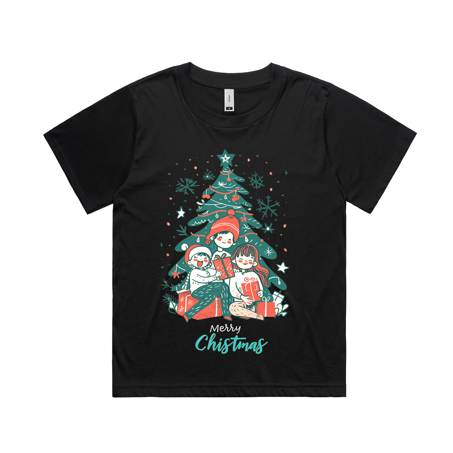 Graphic T-shirt - Kids & Adult Christmas Matching Tee (Children & Tree)